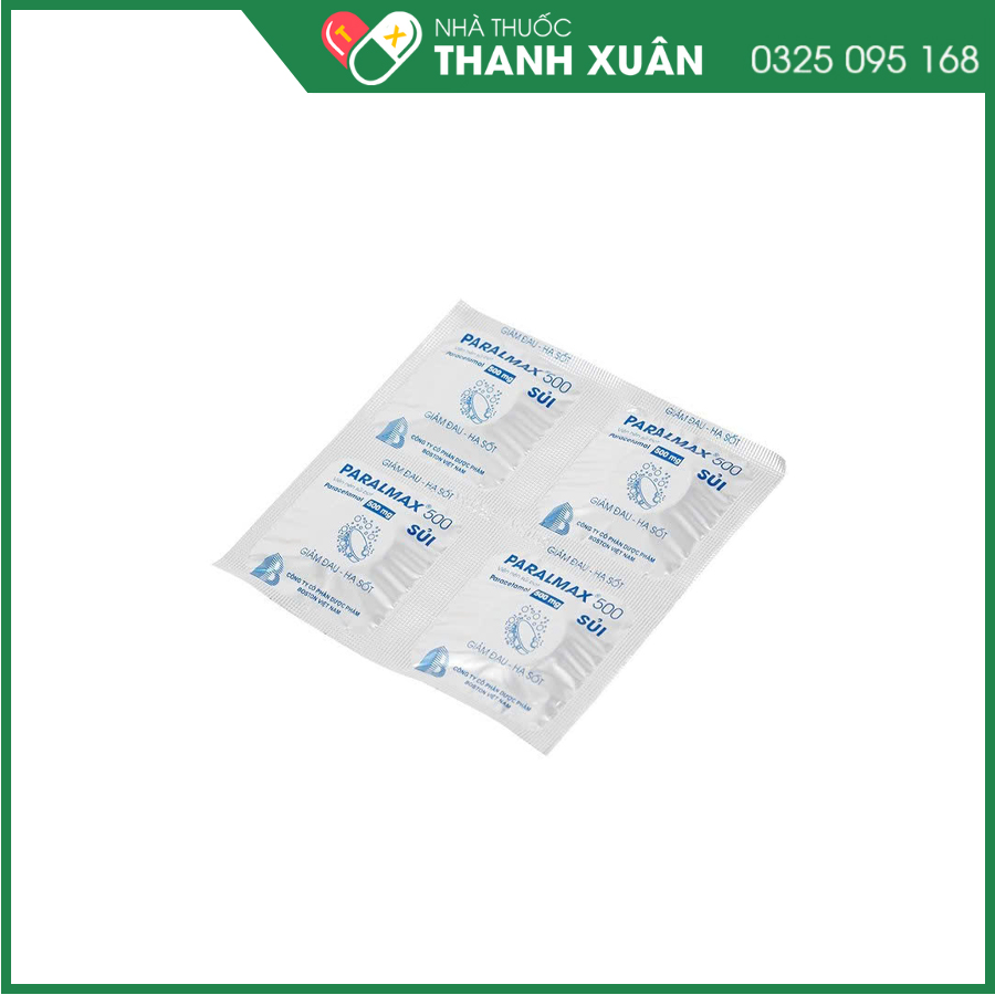 Paralmax 500 Sủi thuốc giảm đau hạ sốt